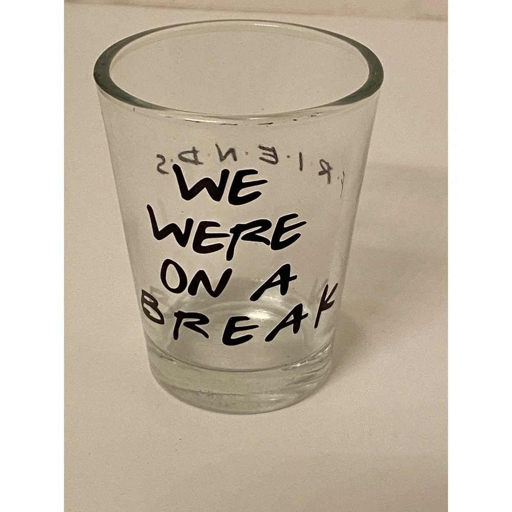Silver Buffalo Friends TV Show Shot Glass Set 4 Pack 1.5oz Quotes Clear Glass